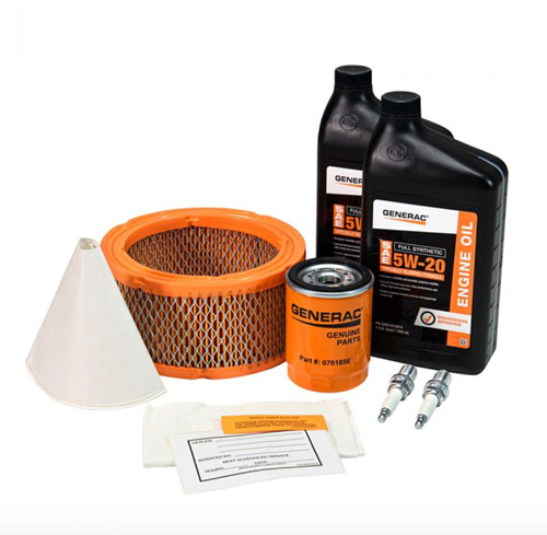 Generac 0J57670SSM Maintenance Kit with Proprietary 5W-20 Synthetic Oil for 12 – 17kW Air-Cooled Generators