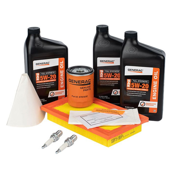 Generac A0001484977 Maintenance Kit with Proprietary 5W-20 Synthetic Oil for 14-18kW Air-Cooled Generators